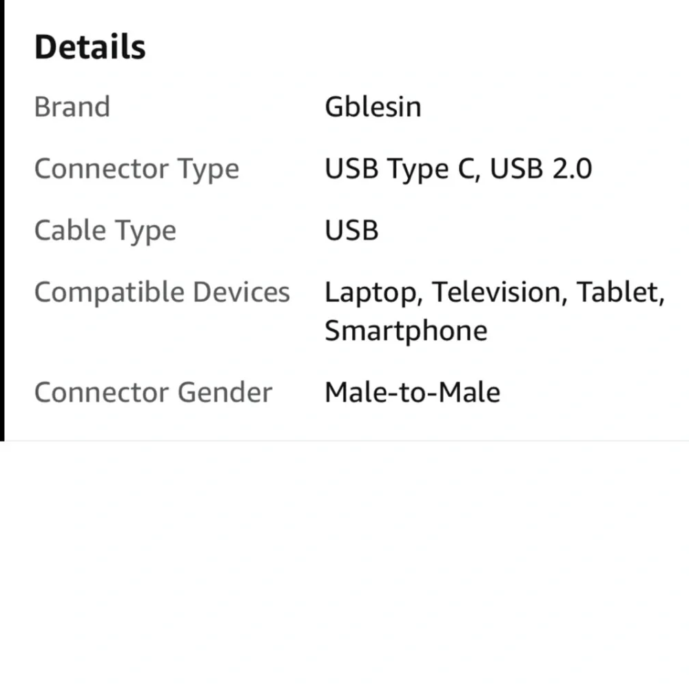 ❣️4/$25❣️ NIB USB C to USB C Fast Charging Cable